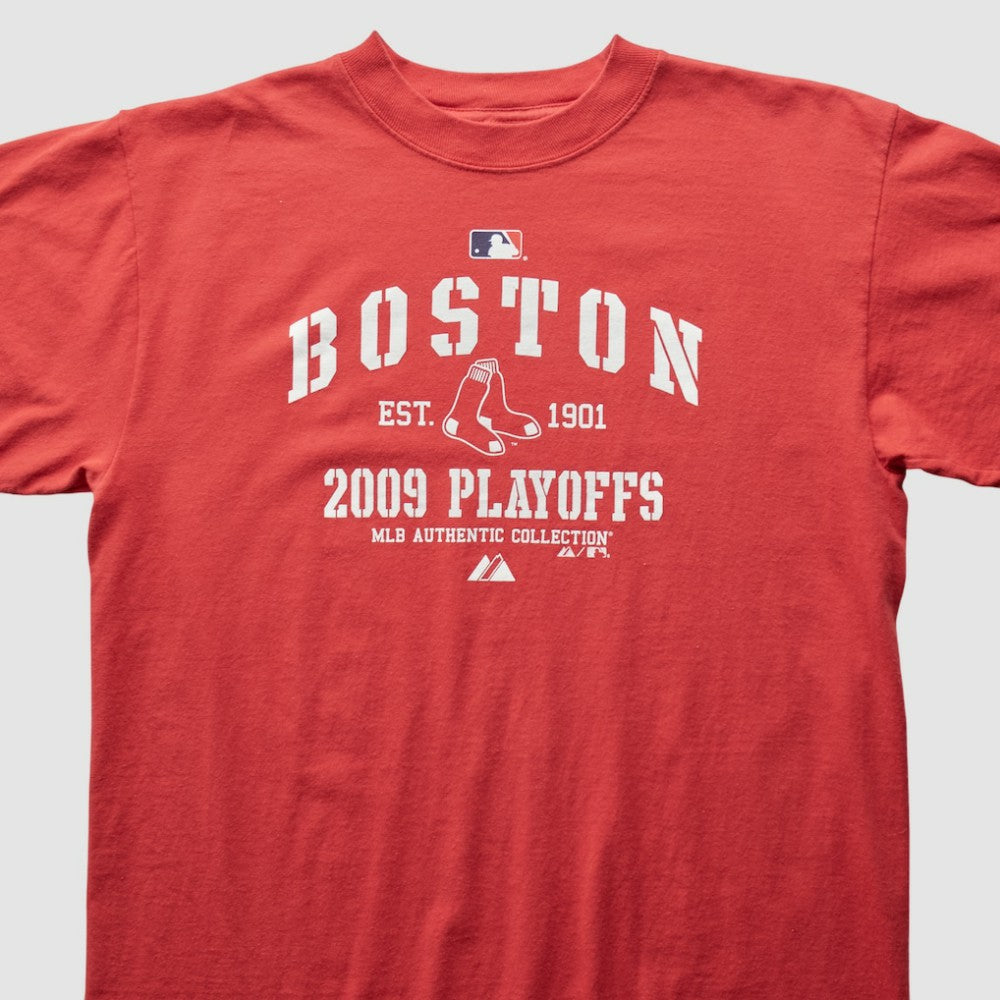 Boston Red Sox Majestic 2000s T-Shirt - Red - L by Fanatics Real Vintage T-shirts