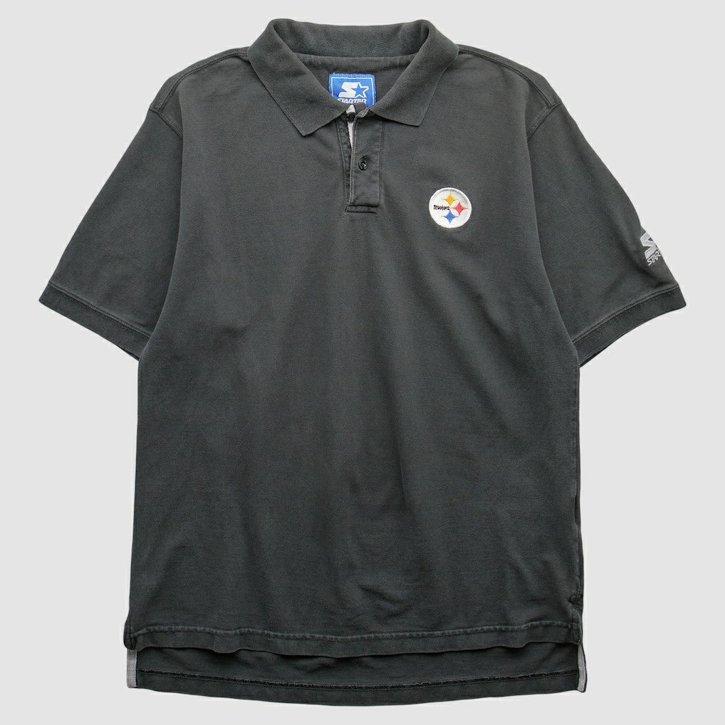 Pittsburgh Steelers Starter 2000s Polo Black Vintage