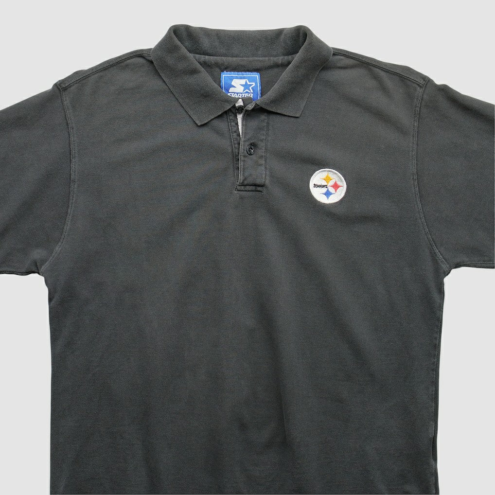 Pittsburgh Steelers Starter 2000s Polo Black Vintage
