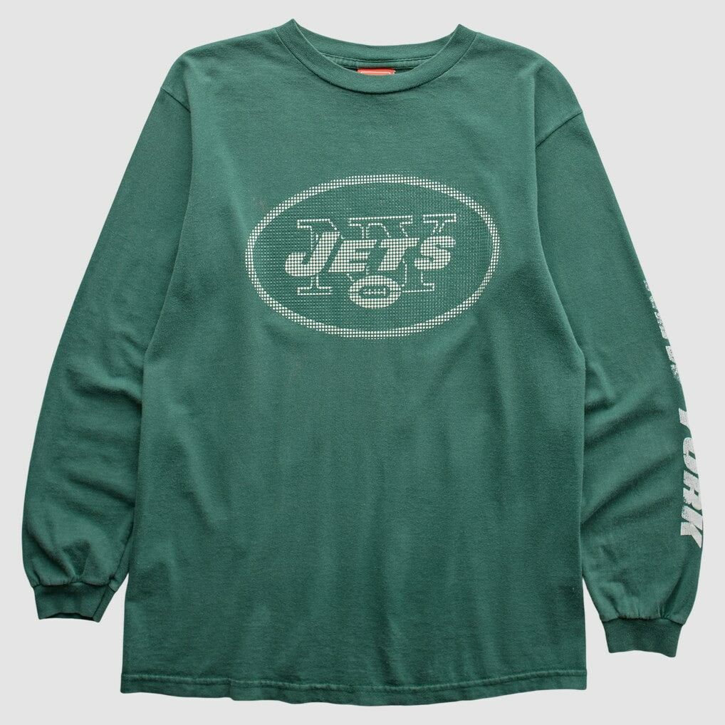 New York Jets NFL 2000s Long Sleeve T-Shirt Green Vintage