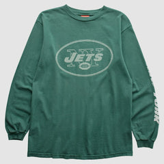 New York Jets NFL 2000s Long Sleeve T-Shirt Green Vintage