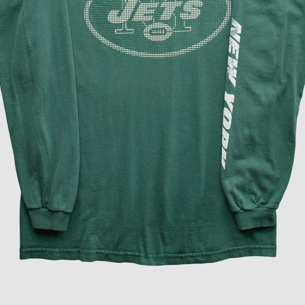 New York Jets NFL 2000s Long Sleeve T-Shirt Green Vintage