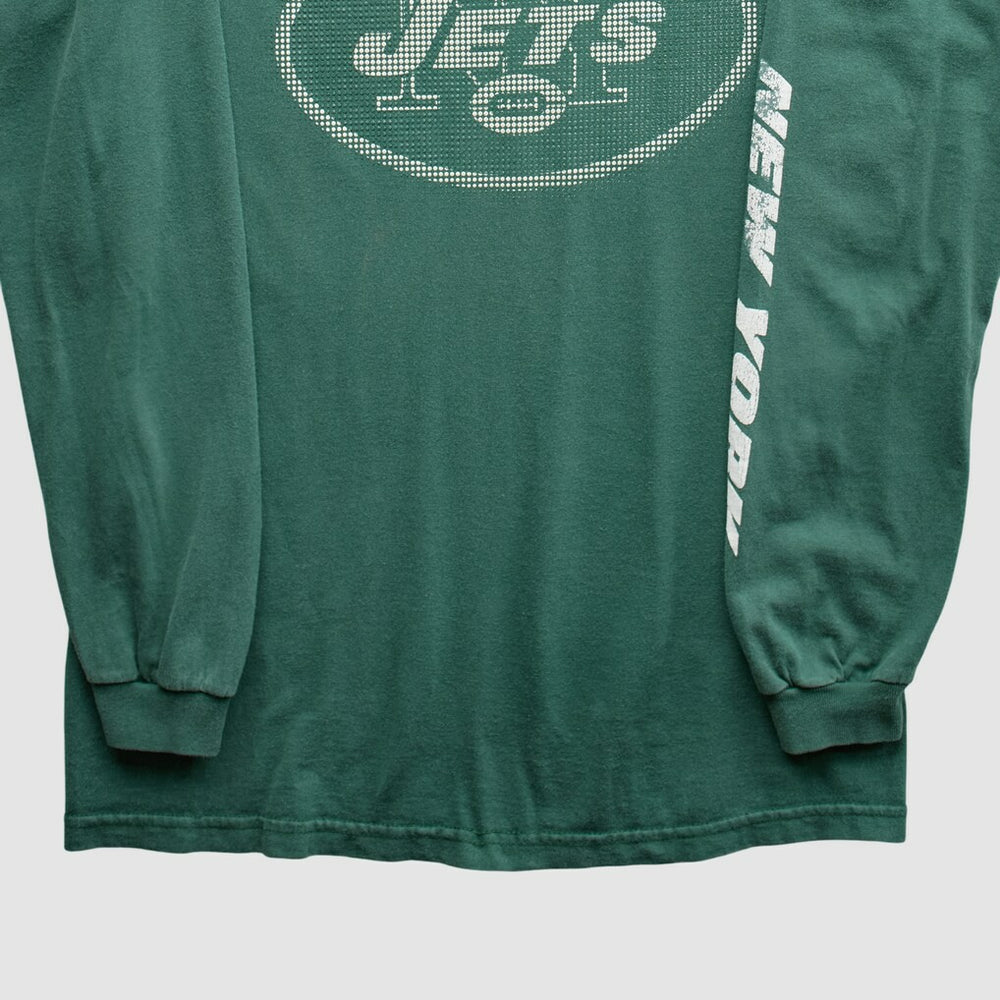 New York Jets NFL 2000s Long Sleeve T-Shirt Green Vintage