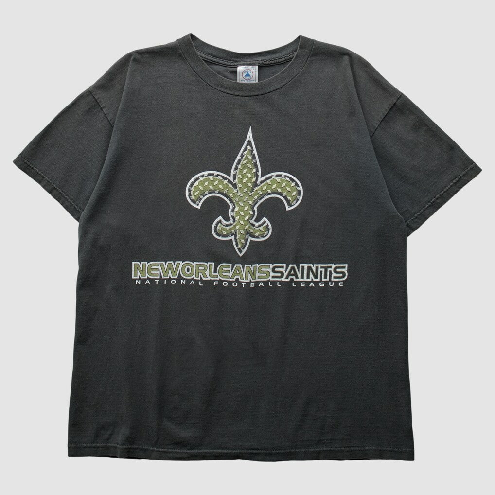 New Orleans Saints Delta 2000s T-Shirt Black Vintage