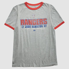 Texas Rangers Majestic 2010 T-Shirt - Heather Gray - M by Fanatics Real Vintage T-shirts