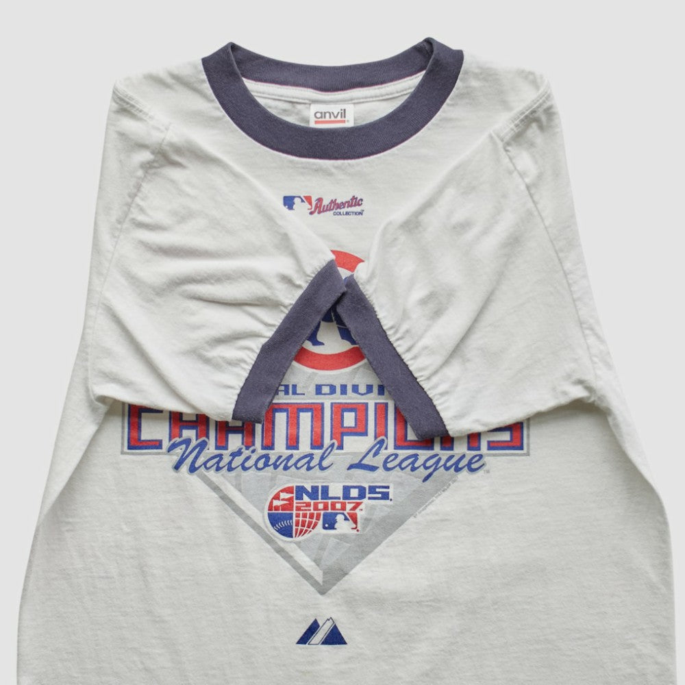 Chicago Cubs Majestic 2007 T-Shirt - White - S by Fanatics Real Vintage T-shirts