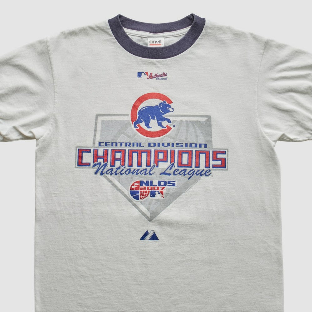 Chicago Cubs Majestic 2007 T-Shirt - White - S by Fanatics Real Vintage T-shirts