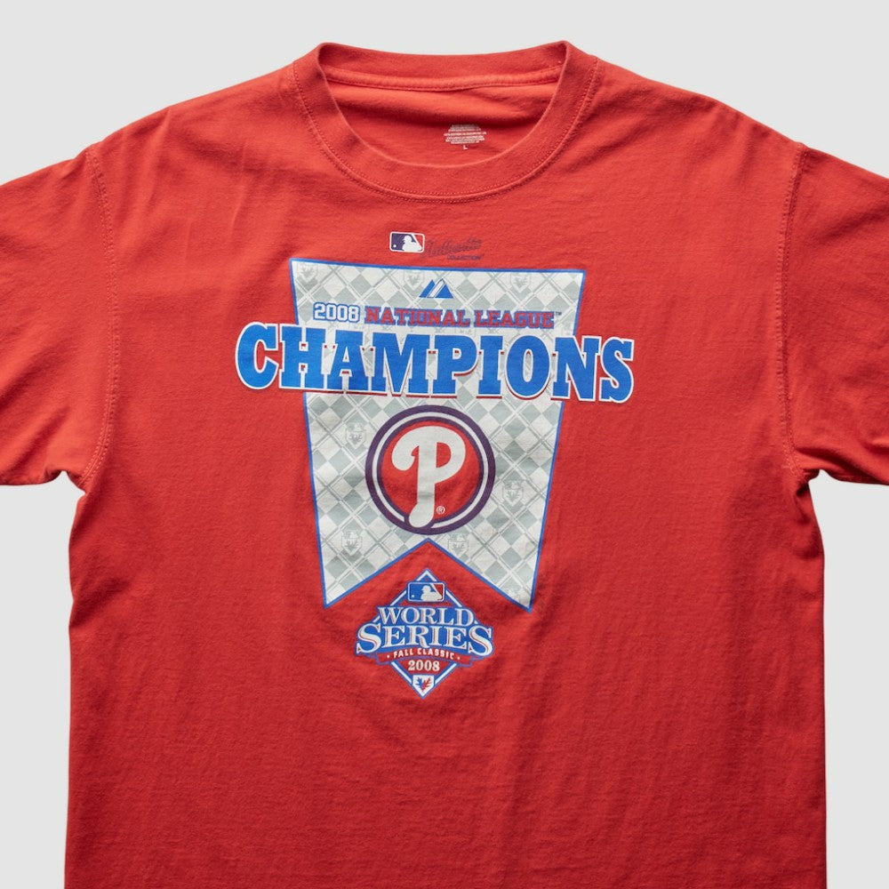 Philadelphia Phillies 2008 T-Shirt - Red - M by Fanatics Real Vintage T-shirts