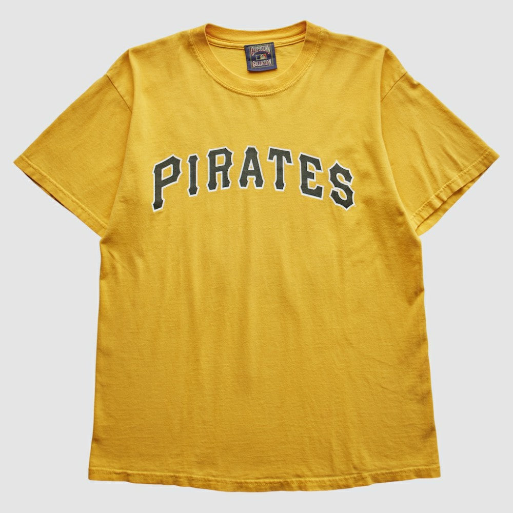 Pittsburgh Pirates Cooperstown Collection 2000s T-Shirt - Yellow - S by Fanatics Real Vintage T-shirts