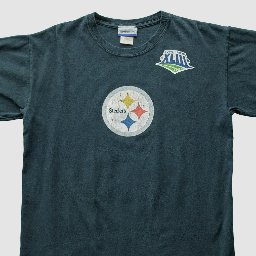 Pittsburgh Steelers Reebok 2009 T-Shirt Blue Vintage