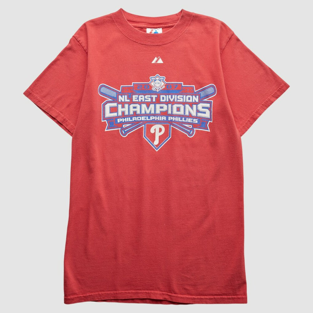 Philadelphia Phillies Majestic 2007 T-Shirt - Red - S by Fanatics Real Vintage T-shirts