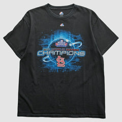 St. Louis Cardinals Majestic 2011 T-Shirt - Black - M by Fanatics Real Vintage T-shirts