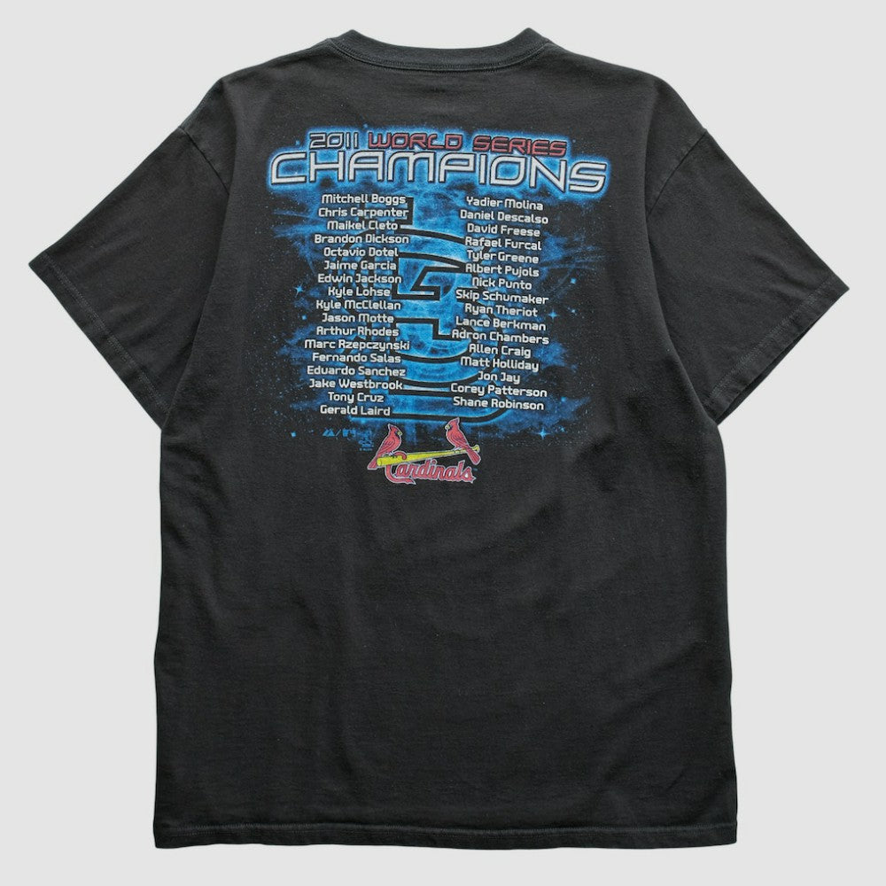 St. Louis Cardinals Majestic 2011 T-Shirt - Black - M by Fanatics Real Vintage T-shirts