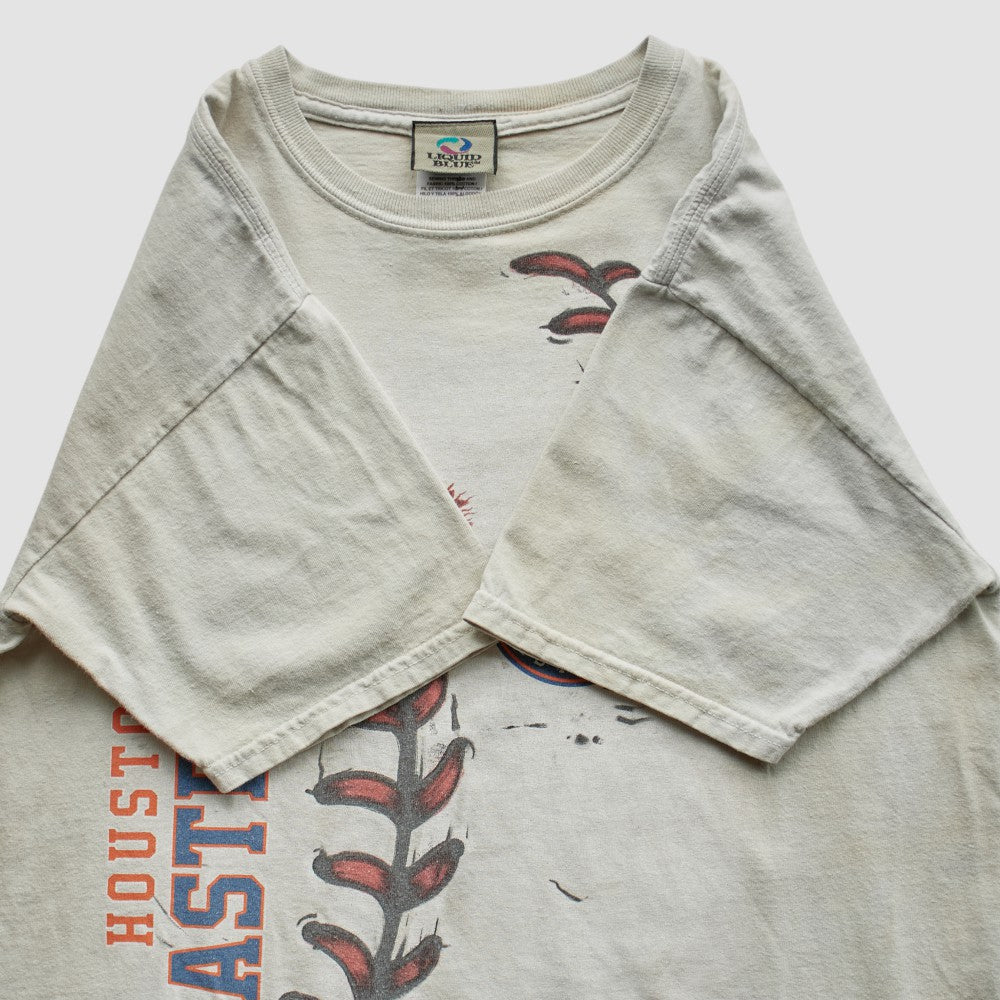 Houston Astros Liquid Blue 2000s T-Shirt - Beige - S by Fanatics Real Vintage T-shirts