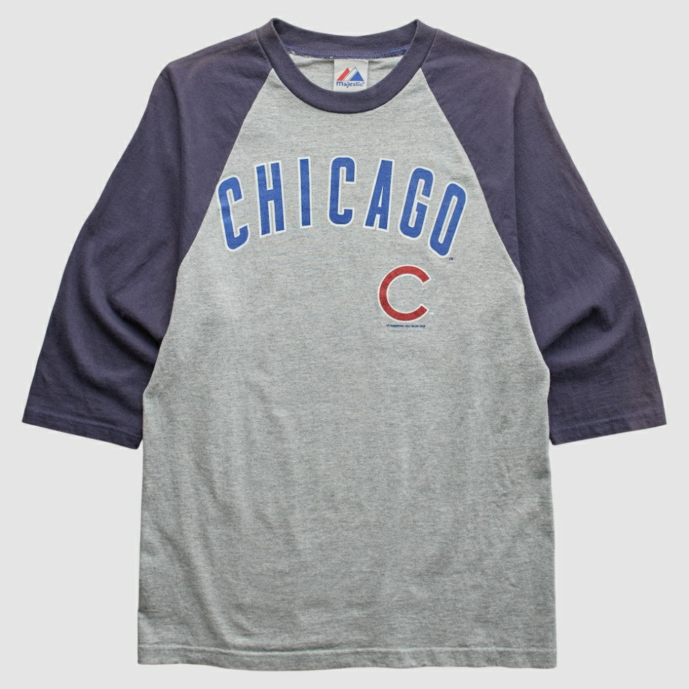 Chicago Cubs Majestic 2008 T-Shirt - Heather Gray - S by Fanatics Real Vintage T-shirts