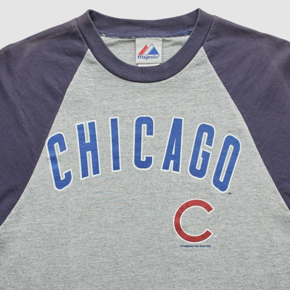 Chicago Cubs Majestic 2008 T-Shirt - Heather Gray - S by Fanatics Real Vintage T-shirts
