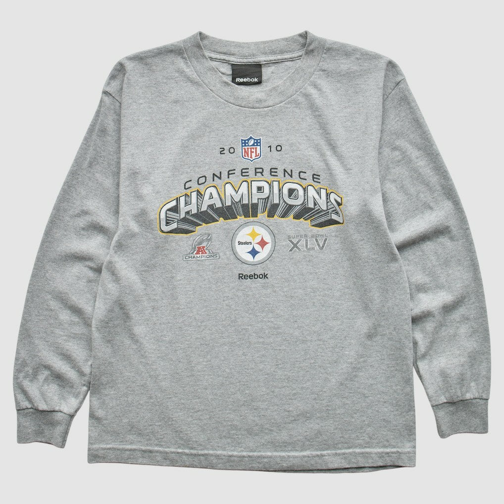 Pittsburgh Steelers Reebok 2010 Sweatshirt Gray Vintage