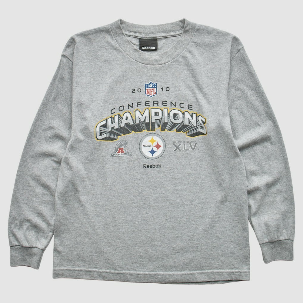 Pittsburgh Steelers Reebok 2010 Sweatshirt Gray Vintage