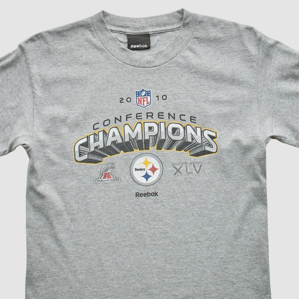 Pittsburgh Steelers Reebok 2010 Sweatshirt Gray Vintage