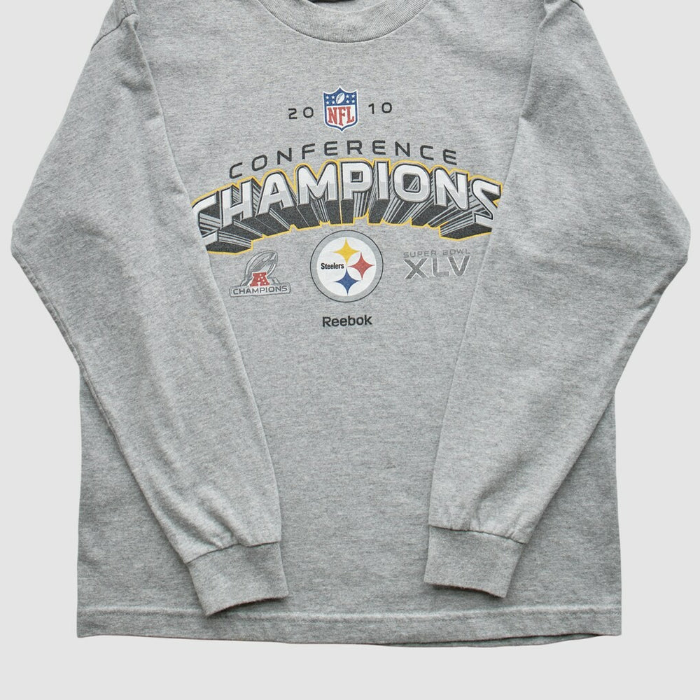 Pittsburgh Steelers Reebok 2010 Sweatshirt Gray Vintage