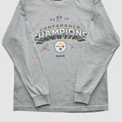 Pittsburgh Steelers Reebok 2010 Sweatshirt Gray Vintage
