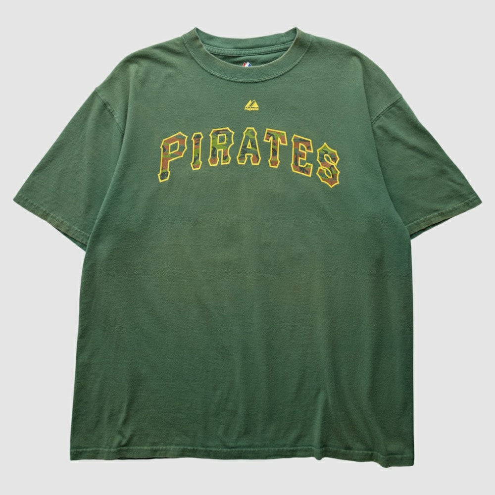 Pittsburgh Pirates Majestic 2000s T-Shirt - Green - L by Fanatics Real Vintage T-shirts