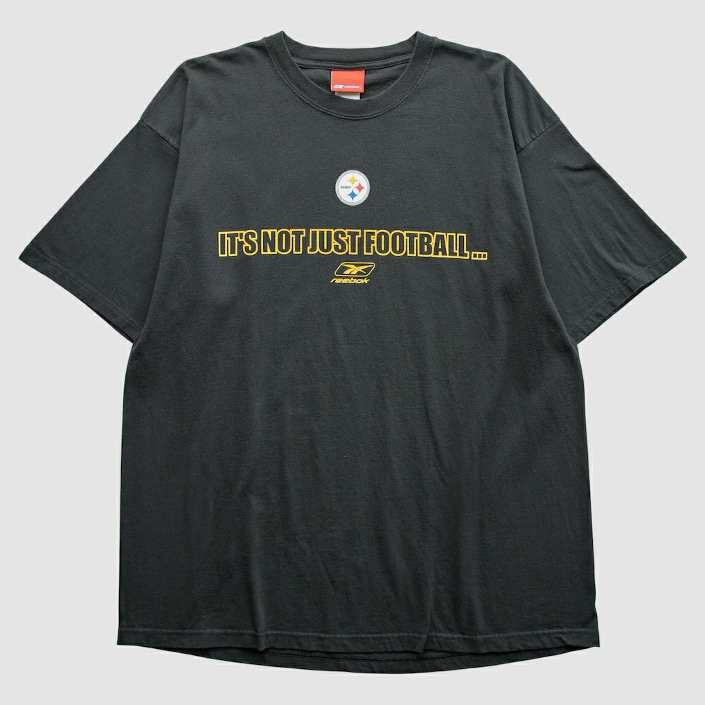 Pittsburgh Steelers Reebok 2000s T-Shirt Black Vintage