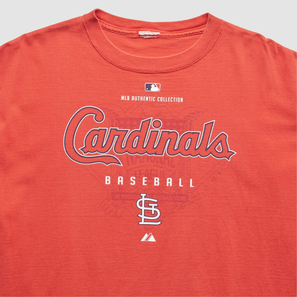 St. Louis Cardinals Majestic 2000s T-Shirt - Red - XL by Fanatics Real Vintage T-shirts