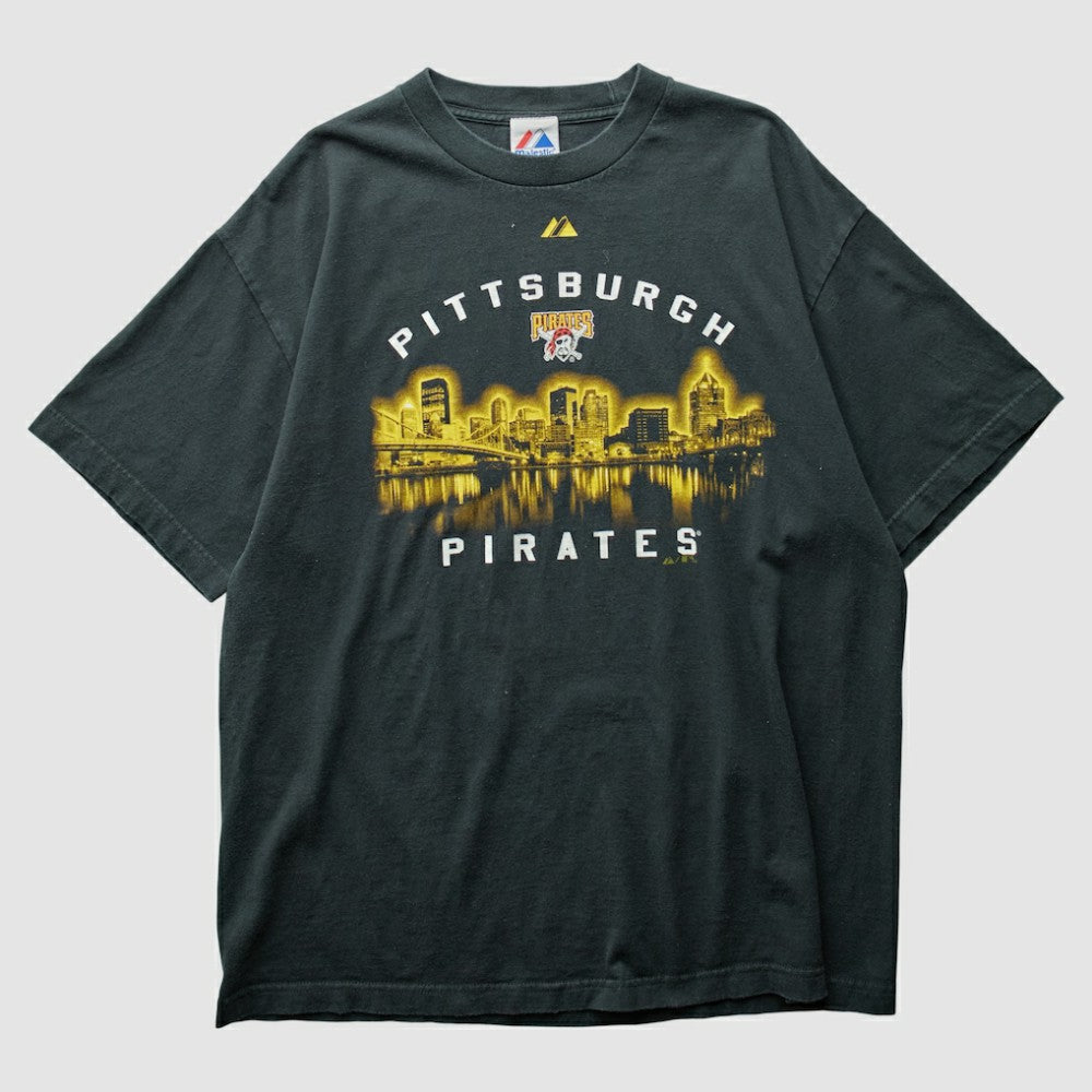 Pittsburgh Pirates Majestic 2000s T-Shirt - Black - M by Fanatics Real Vintage T-shirts