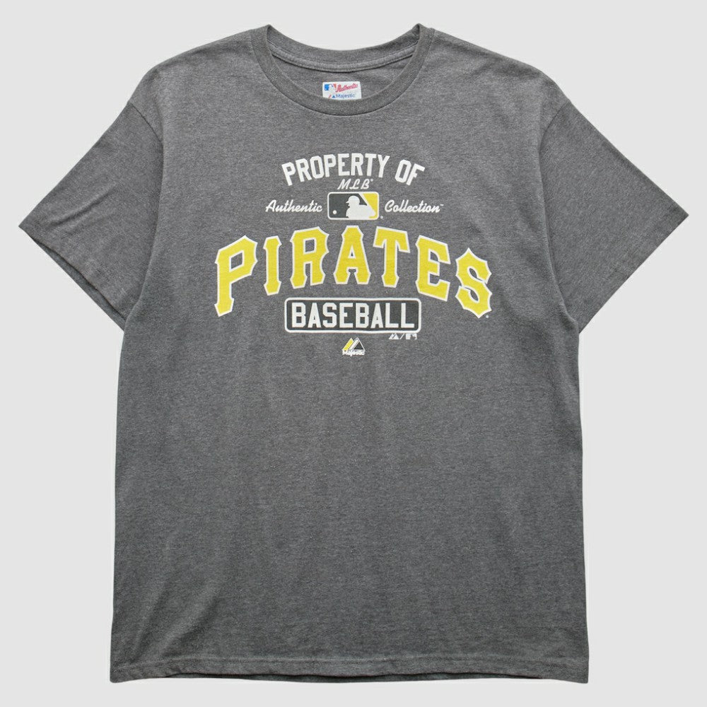 Pittsburgh Pirates Majestic 2000s T-Shirt - Gray - M by Fanatics Real Vintage T-shirts