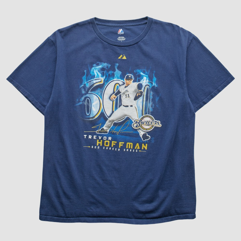 Milwaukee Brewers Majestic 2010 T-Shirt - Blue - M by Fanatics Real Vintage T-shirts