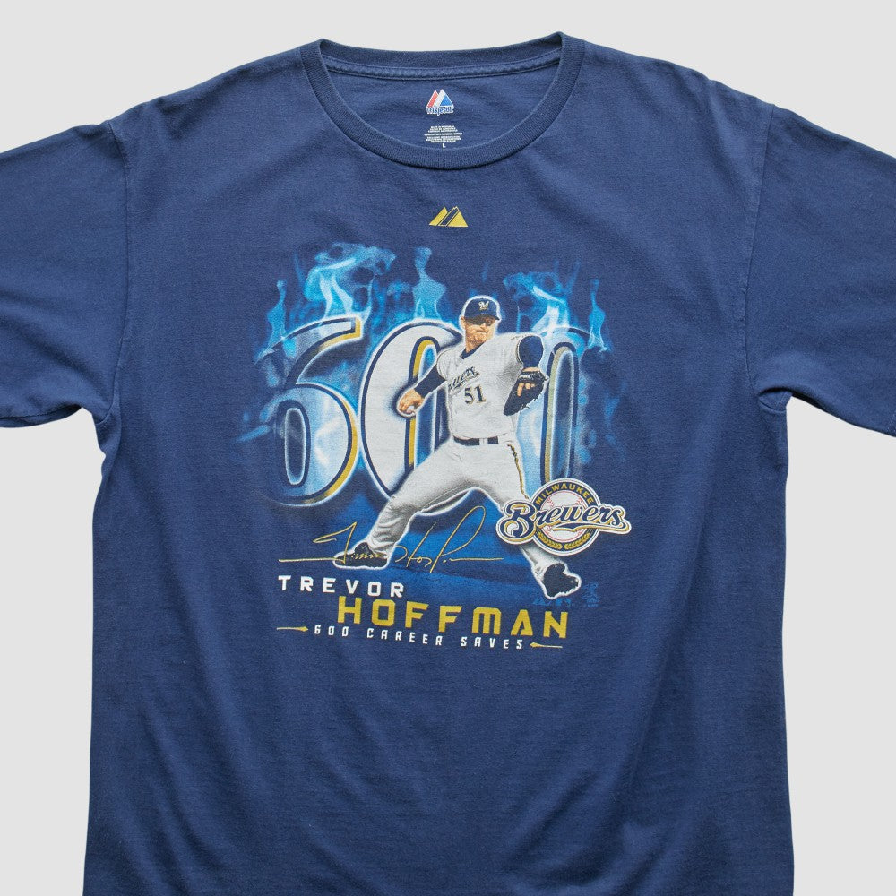 Milwaukee Brewers Majestic 2010 T-Shirt - Blue - M by Fanatics Real Vintage T-shirts