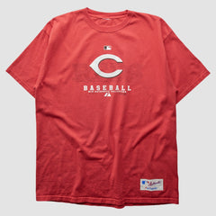 Cincinnati Reds Majestic 2000s T-Shirt - Red - 2XL by Fanatics Real Vintage T-shirts