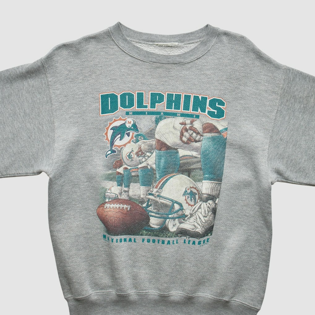Miami Dolphins 90s Sweatshirt Gray Vintage