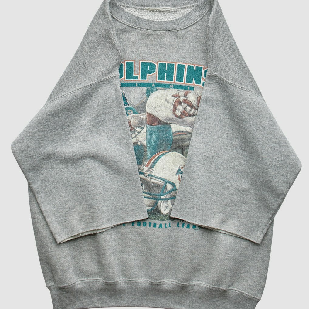 Miami Dolphins 90s Sweatshirt Gray Vintage