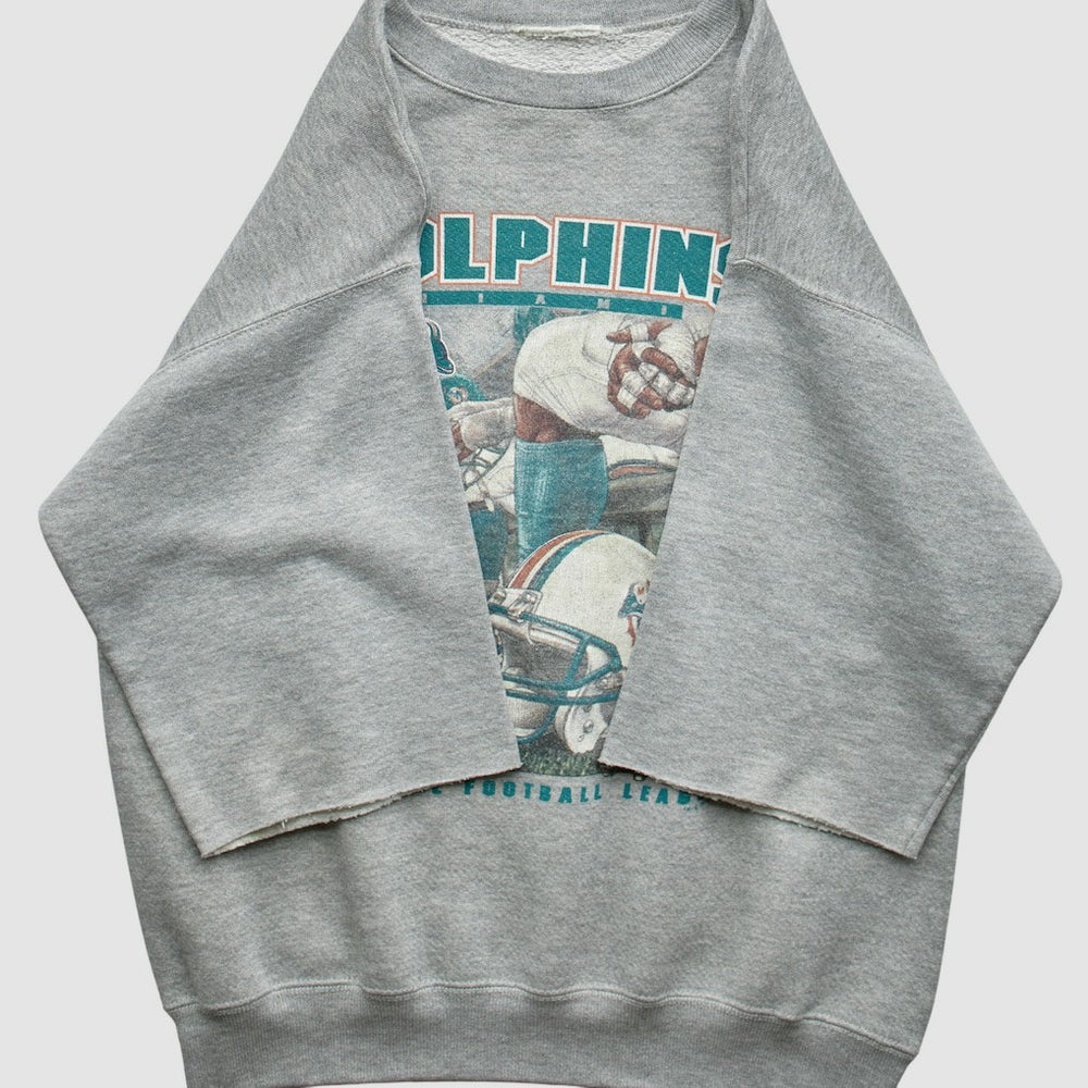Miami Dolphins 90s Sweatshirt Gray Vintage