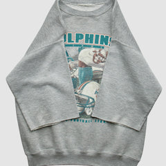 Miami Dolphins 90s Sweatshirt Gray Vintage
