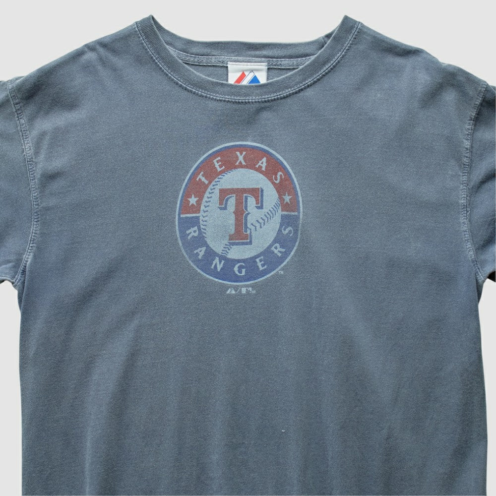 Texas Rangers Majestic 2010 T-Shirt - Gray - S by Fanatics Real Vintage T-shirts