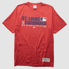 St. Louis Cardinals Majestic 2007 T-Shirt - Red - L by Fanatics Real Vintage T-shirts