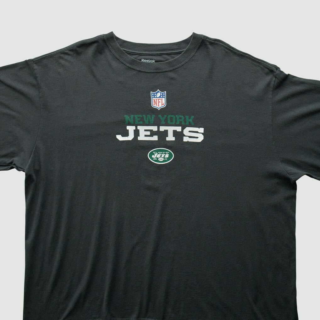 New York Jets Reebok 2000s T-Shirt Black Vintage