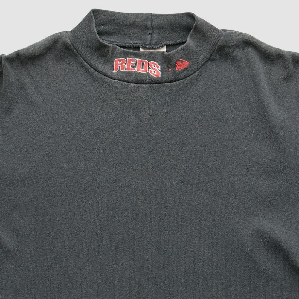Cincinnati Reds Majestic 90s Pullover Sweatshirt - Gray - XS by Fanatics Real Vintage Pullover