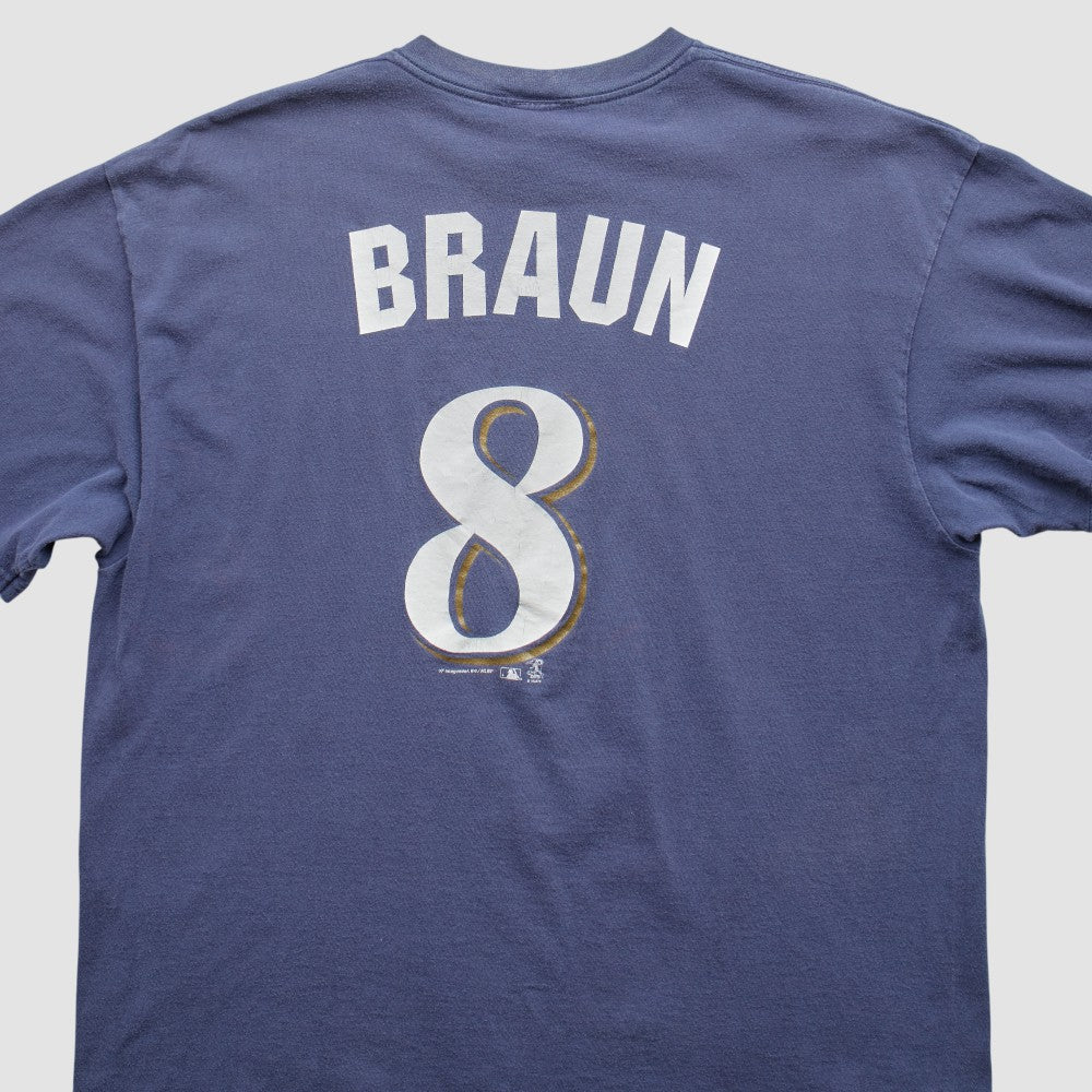 Milwaukee Brewers 2000s T-Shirt - Navy - XL by Fanatics Real Vintage T-shirts