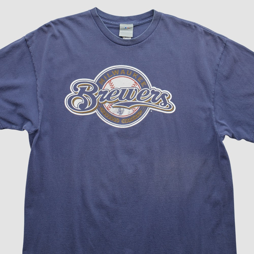 Milwaukee Brewers 2000s T-Shirt - Navy - XL by Fanatics Real Vintage T-shirts