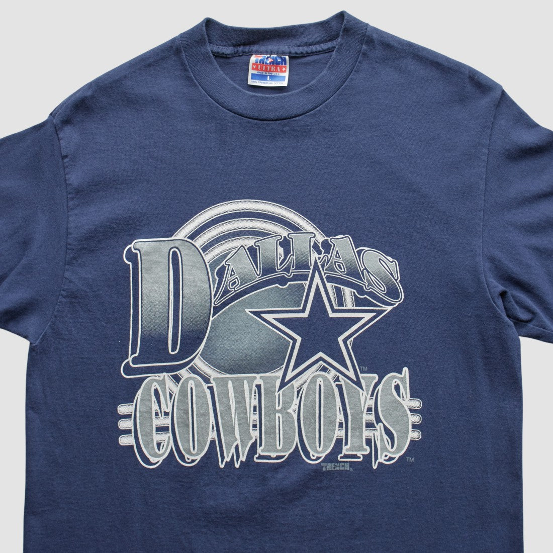 Dallas Cowboys Trench 90s T-Shirt Navy Vintage
