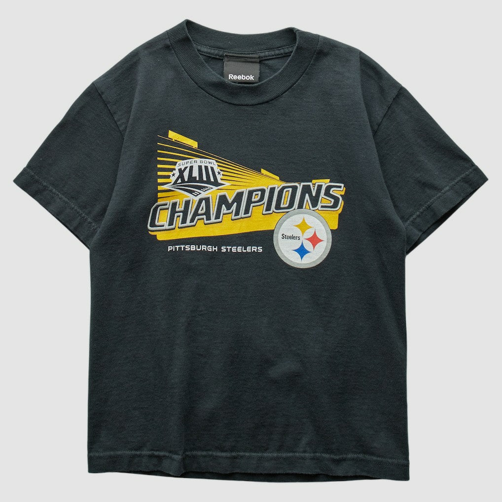 Pittsburgh Steelers Reebok 2009 T-Shirt Black Vintage