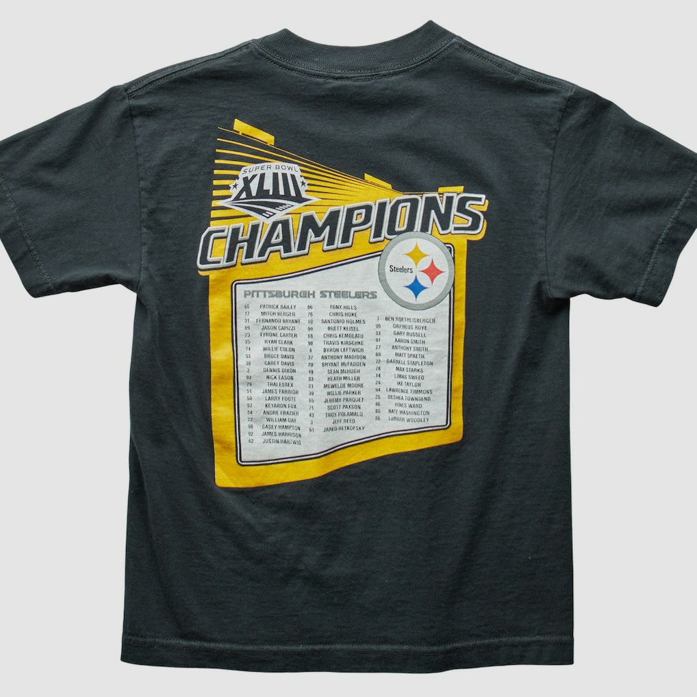 Pittsburgh Steelers Reebok 2009 T-Shirt Black Vintage
