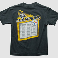 Pittsburgh Steelers Reebok 2009 T-Shirt Black Vintage