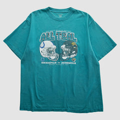 Indianapolis Colts vs. Jacksonville Jaguars Reebok 2007 T-Shirt Teal Vintage