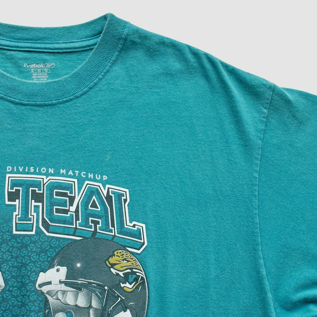Indianapolis Colts vs. Jacksonville Jaguars Reebok 2007 T-Shirt Teal Vintage