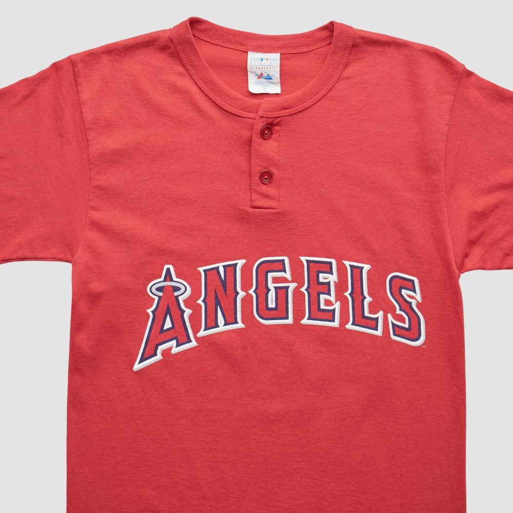 Los Angeles Angels Majestic 90s T-Shirt - Red - S by Fanatics Real Vintage T-shirts